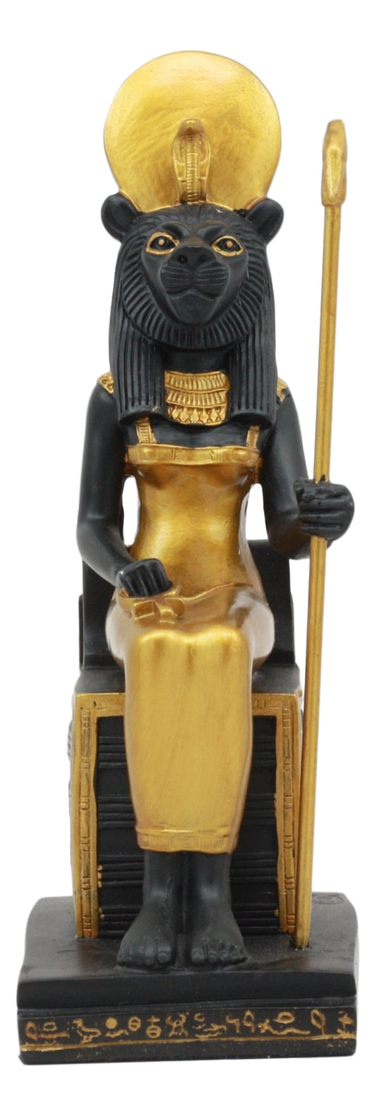 Ebros Classical Egyptian Gods and Goddesses Seated On Throne Statue Gods of Egypt Ruler of Mankind Decorative Figurine … (Sekhmet Gof of War) - Ebros Gift