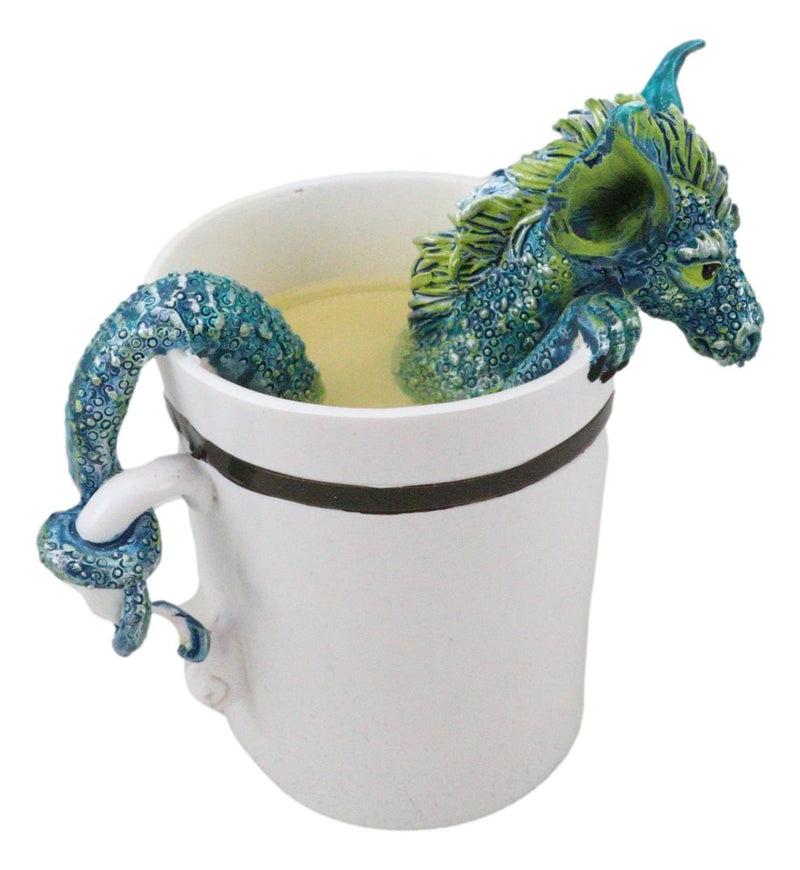 Amy Brown Sweet Addictions Good Morning Pet Dragon In Espresso Coffee Cup Statue