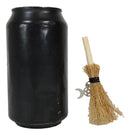 Wicca Witch Broom Magick Broomstick W/ Pentagram Triple Moon Pendant Lucky Charm