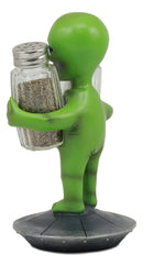 Ebros UFO Green Alien On Flying Saucer Spaceship Salt And Pepper Shakers Set