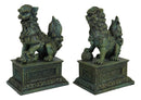 Ebros Chinese Forbidden Palace Guardian Pair Fu Foo Dogs Lions Figurine Bookends Set
