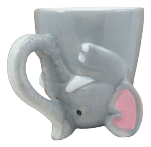 Topsy Turvy Ceramic Safari Jumbo Elephant Coffee Tea Mug Drink Cup 11oz Decor