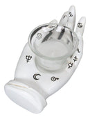 Psychic Fortune Teller Chirology Palmistry Hand Palm Votive Candle Holder Decor