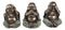 Ebros Small Charm Wise See Hear Speak No Evil Lucky Buddha Statues 4"Tall Bodhisattva Eastern Enlightenment Hotei Figurines