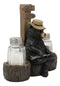 Ebros Western Papa Bear With Shotgun Salt And Pepper Shakers Holder Figurine