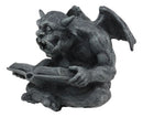 Notre Dame Horned Gargoyle With Spell Book Statue Demonic Bibliography Watchmen