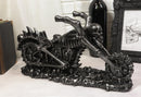 Ebros Hell Ghost Rider Skull Chopper Motorbike Wine Holder Figurine 15.25" L