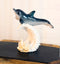 Ocean Marine Sea Life Bottlenose Dolphin Rising Over Wave Decor Figurine 4.25"H