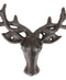 Cast Iron Vintage Western Rustic Stag Deer with Crown Antlers Wall Key Hooks