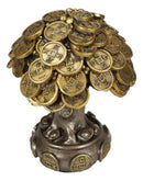Ebros Feng Shui Gold Tree Statue Golden Money Coin Tree of Wealth And Abundance Decor Talisman Figurine - Ebros Gift