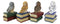 Wisdom Of The Forest Bibliography Owls Sitting On Books Figurine Owl Set Decors
