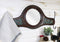 Western Turquoise Horse Saddle Wall Mirror W/ Towel Hooks In Faux Tooled Leather