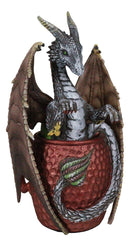 Spirit Cocktail Drink Moscow Mule Gray Dragon Bathing Faux Copper Mug Figurine