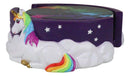 Romantic Purple Night Sky Sacred Rainbow Unicorn Stargazer Ceramic Coaster Set