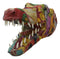 Crocodile Alligator Hand Crafted Paper Mache In Sari Fabric Wall Head Decor