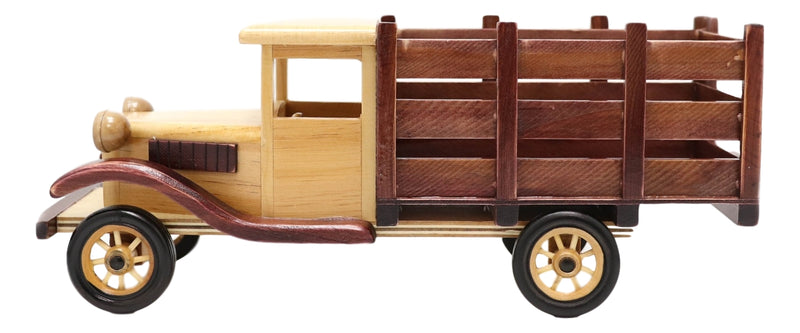Hand Made Wood Retro Classic Style Model TT Pick Up Truck Wine Holder Figurine
