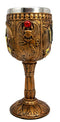 Ebros Egyptian Osiris Wine Goblet in Hieroglyphic Design 6oz 7" Tall