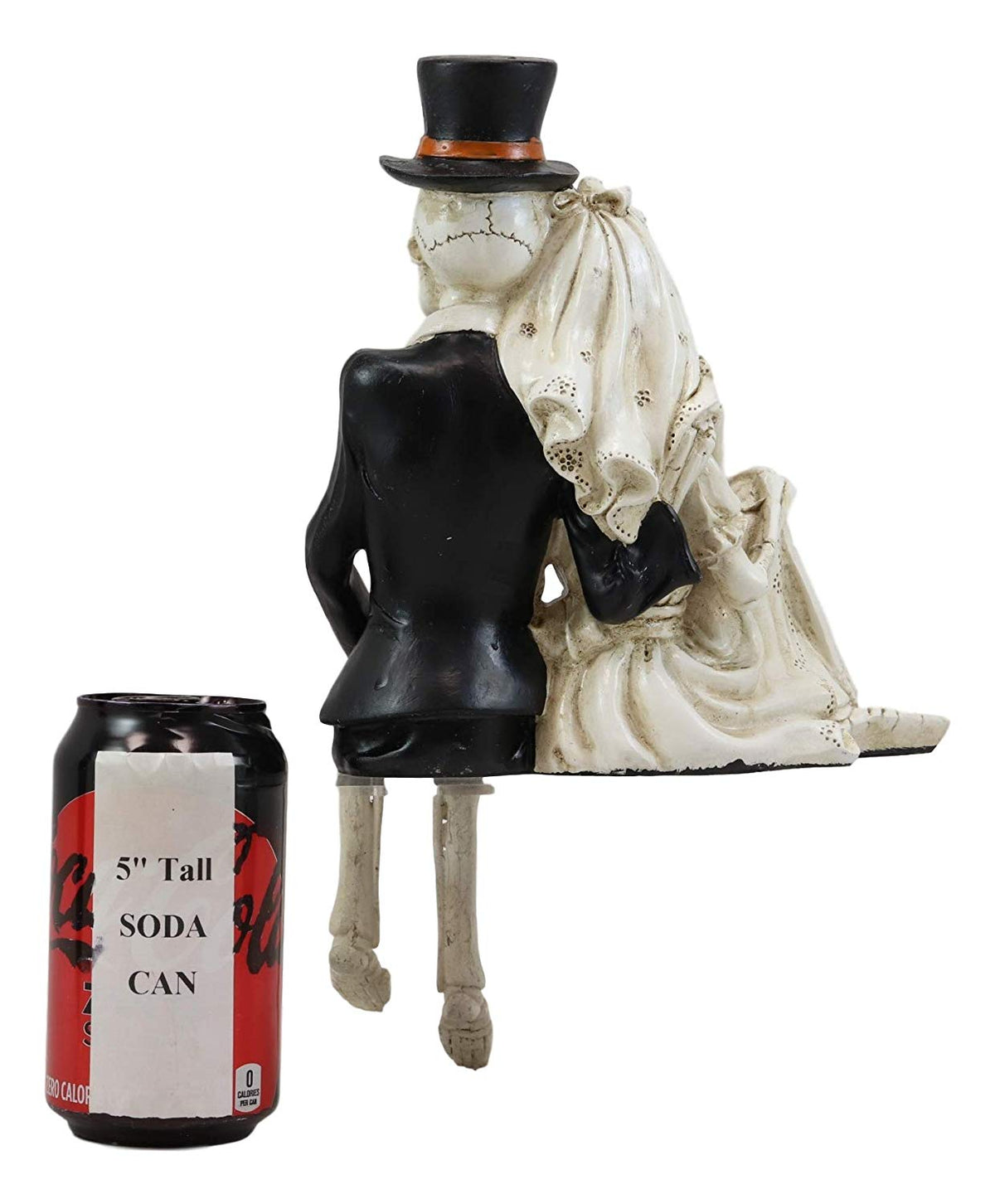 Ebros Day of The Dead Love Never Dies Barefoot Skeleton Couple Wedding Bride and Groom Shelf Sitters Figurine Dias De Los Muertos Romantic Getaway Lovers Skeletons Halloween Sculpture 8" Tall