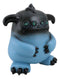 Underbedz Blue Black Zorg The 4 Eyed Alien Monster With Droopy Horns Figurine