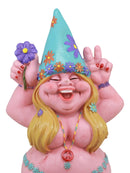 Ebros Summer Of Love Flower Child Hippie Lady Gnome Statue Peace Lovin Mrs Gnome