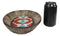 Rustic Western Turquoise Aztec Pattern Faux Wood Organizer Bowl Tray Basket