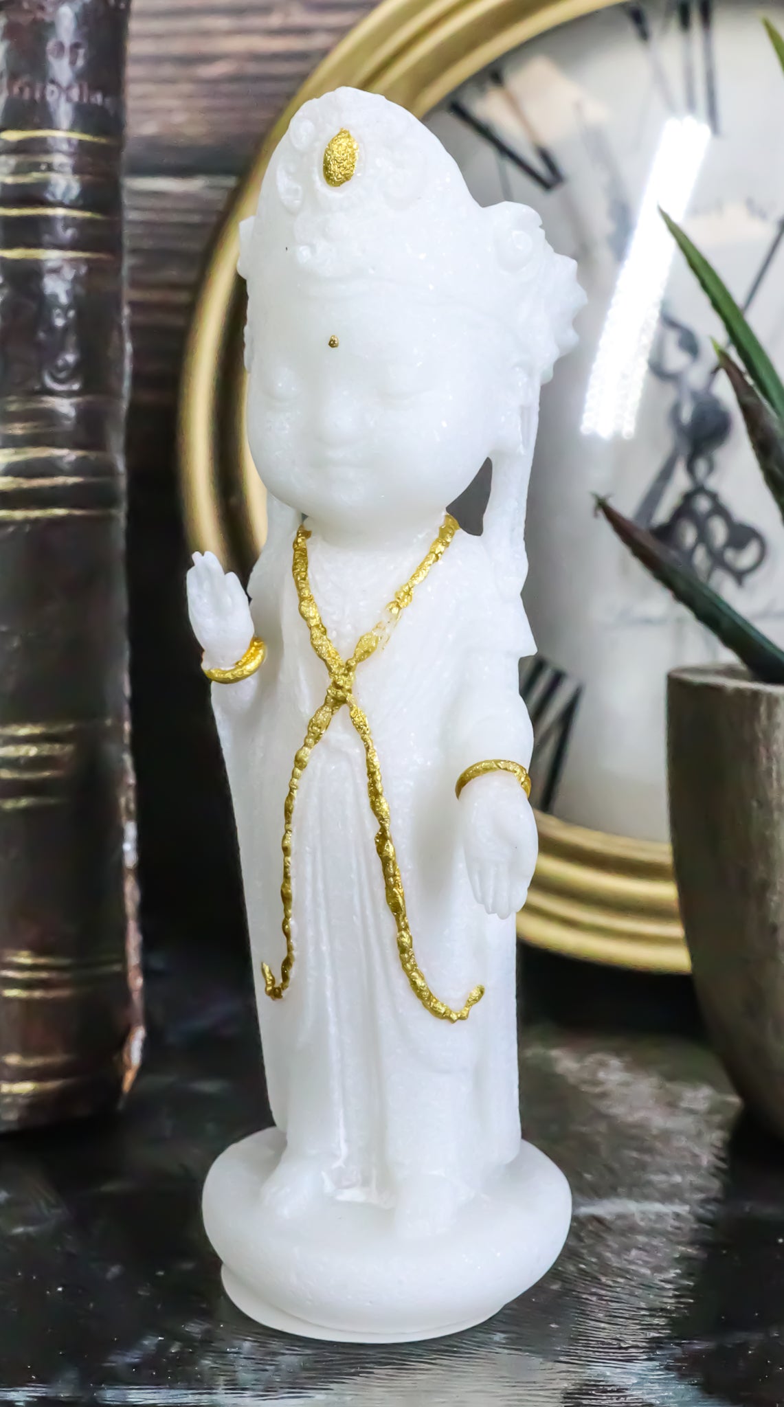 Cultural Art Standing Amida Buddha Amitabha Feng Shui Zen Vastu Mini Figurine