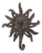 Pack Of 2 Cast Iron Western Rustic Belenos Sun God Shaped Wall Coat Hooks Decor