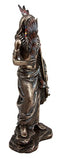 Ebros Native American Indian Eagle Warrior With Feather & Ceremonial Pipe Figurine