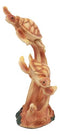 Ebros Exploring Sea Turtles Decor Statue 9" H Faux Wood Resin Finish Marine Life