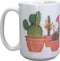 Ebros Gift Novelty Cactus Mug Ceramic Coffee Mug 15 ounces Capacity 4.5"H Mug