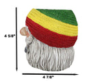 Whimsical Smoking Rastafarian Reggae Gypsy Gnome Stationery Pen Holder Figurine