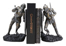 Ebros Dueling Crusader Knights with Giant Coat of Arms Shields Bookends Set