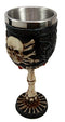 Ebros Gift Skeletal Tree of Life Skull Cross Bones Small 6"H Wine Drink Goblet Chalice Cup