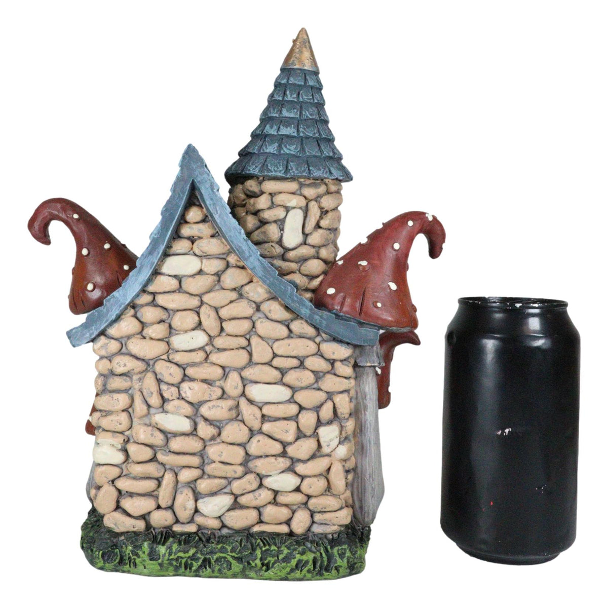 Fairy Garden LED Light Up Cottage Stone House With Toadstool Mushrooms Figurine