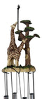 Ebros Safari Giraffe Mother And Calf By The Trees Resonant Relaxing Wind Chime