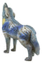 Moon Mountain Native Tribal Howling Wolf Totem Spirit Figurine Collection 6"L