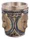 Ebros Celtic Wicca Alpha Grey Wolf Spirit 2-Ounce Shot Glass Set of 4 Novelty