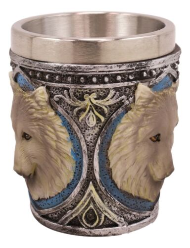 Ebros Celtic Wicca Alpha Grey Wolf Spirit 2-Ounce Shot Glass Set of 4 Novelty