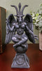 Faux Stone Grey Sabbatic Goat Idol Baphomet Sigil Pentagram Figurine 6.5"H