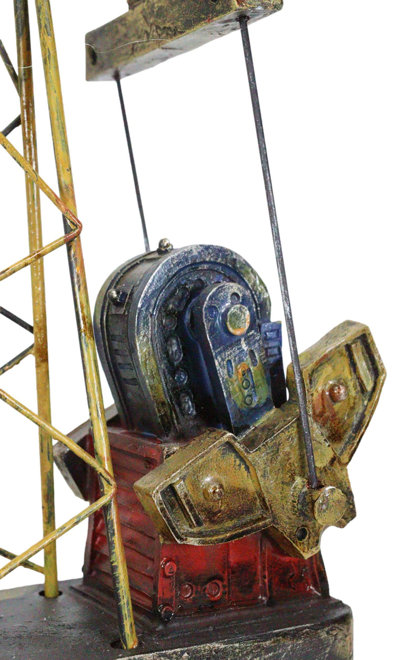 Western Rustic Bronze Finish Nodding Donkey Pumpjack Oil Derrick Rig Figurine