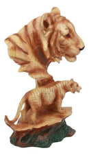 Ebros Bengal Tiger Bust Statue 9.25"H Faux Wood Resin Tiger Family Wildlife Figurine