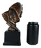 Rustic Western Wild Black Beauty Horse Couple Heads Figurine With Trophy Base