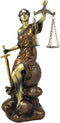 Ebros Greek Blind Lady Of Justice La Justica Sitting On Globe Figurine 13.25"H