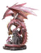 Ebros Large Red Smaug Dragon Mother Protecting Baby Dragonlings Statue Home Decor Resin Fantasy Dragon Family Sculptural 17.25"H