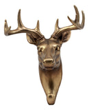 Ebros Bronzed 10 Point Buck Deer Bust Wall Hook Hanger Hunter's Game Trophy Taxidermy