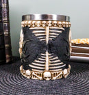 Ebros Evil Grinning Tribal Skull Tankard With Skulls Skeletal Spine Bones Handle