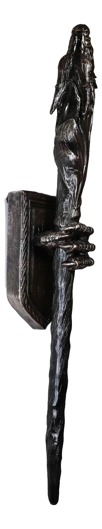 Ebros Alchemy Magic Dungeon Dragon Head Scepter LED Torch W/ Left Claw Wall Decor - Ebros Gift
