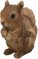 Ebros Standing Chipmunk Squirrel Resin Statue 6.25" Tall Faux Driftwood Finish