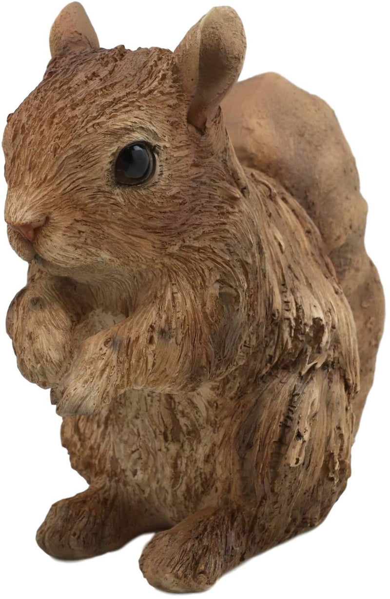 Ebros Standing Chipmunk Squirrel Resin Statue 6.25" Tall Faux Driftwood Finish