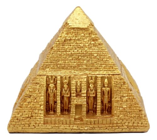Egyptian Tomb Golden Pyramid Of Deities Gods Jewelry Ornament Box Figurine